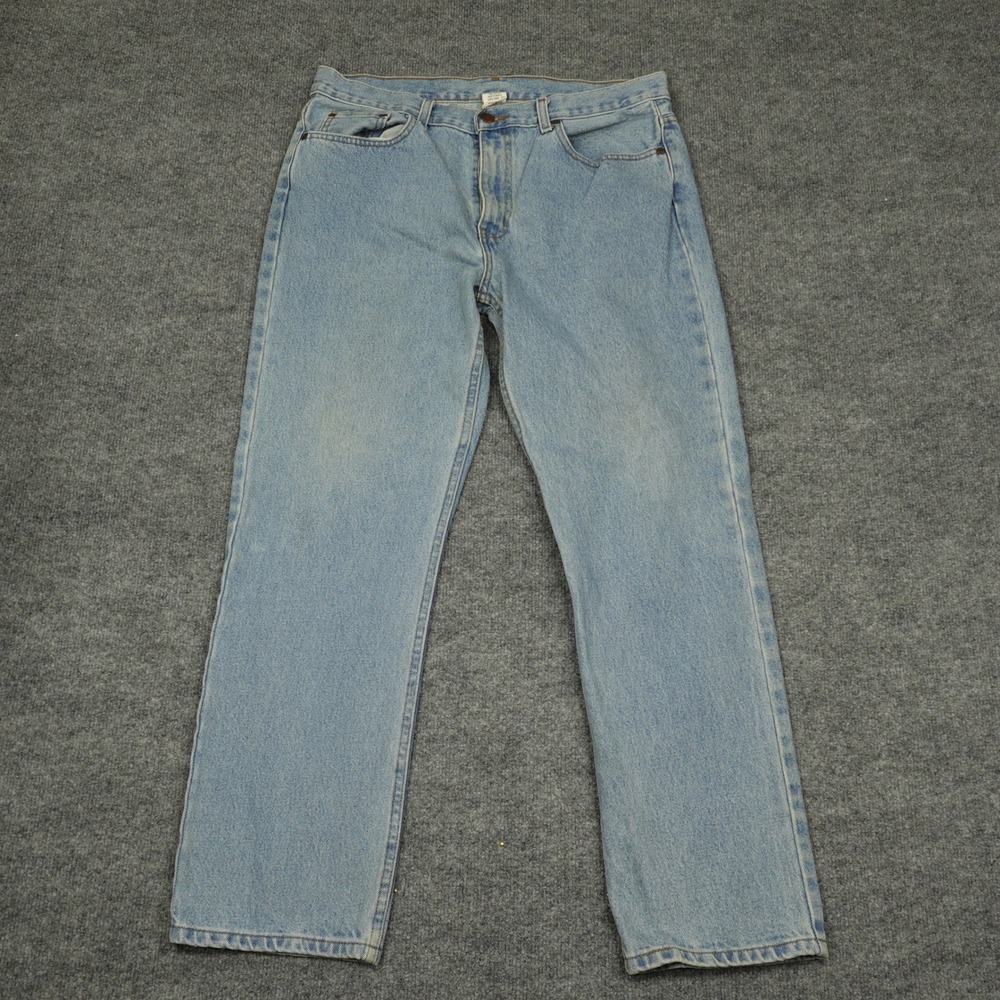 Faded Glory Jeans Men 34x29 Blue Original Fit Light Wash Straight Leg Denim